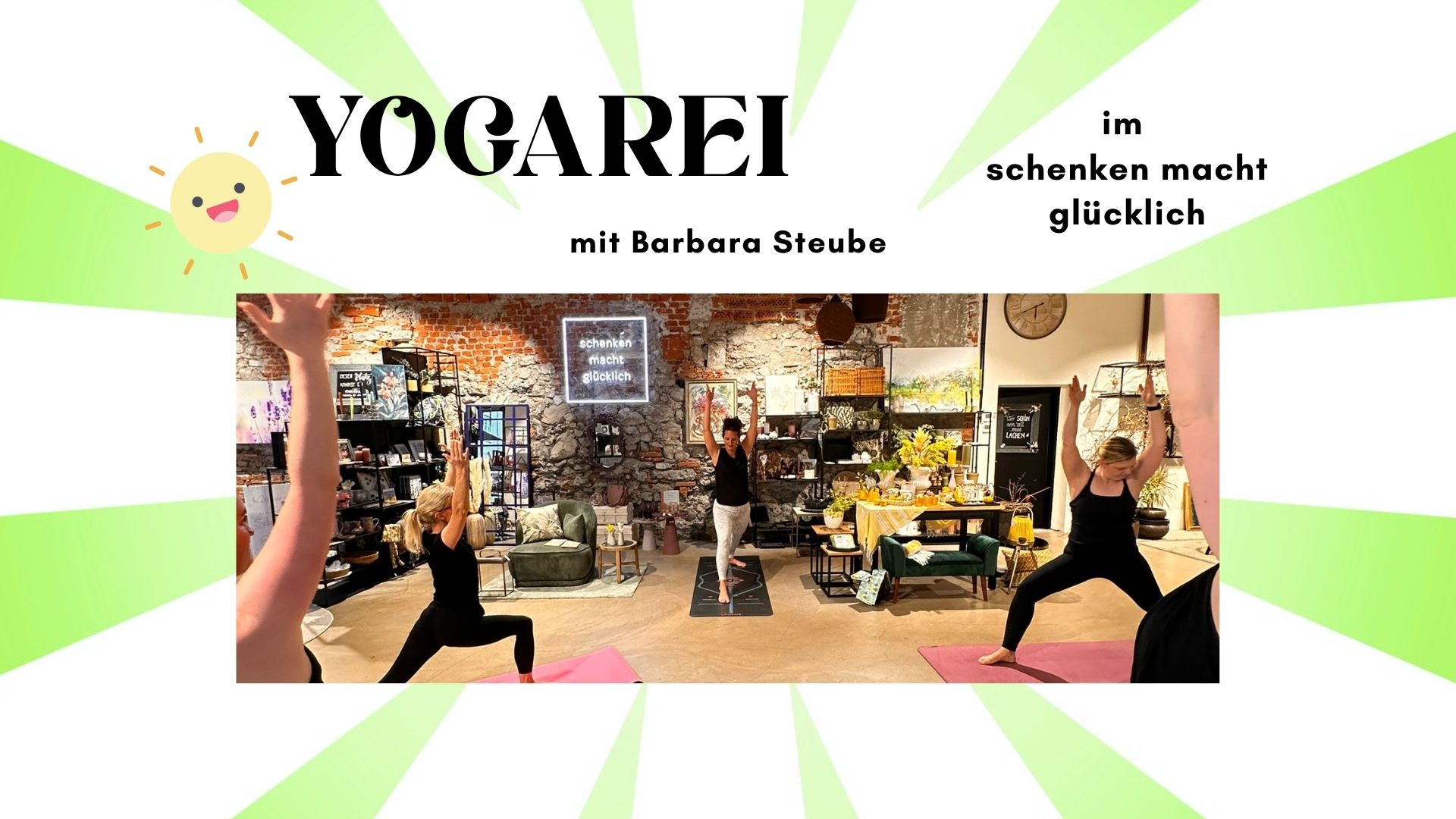Yogarei afterwork Yoga im Schenken macht glücklich 25,-€